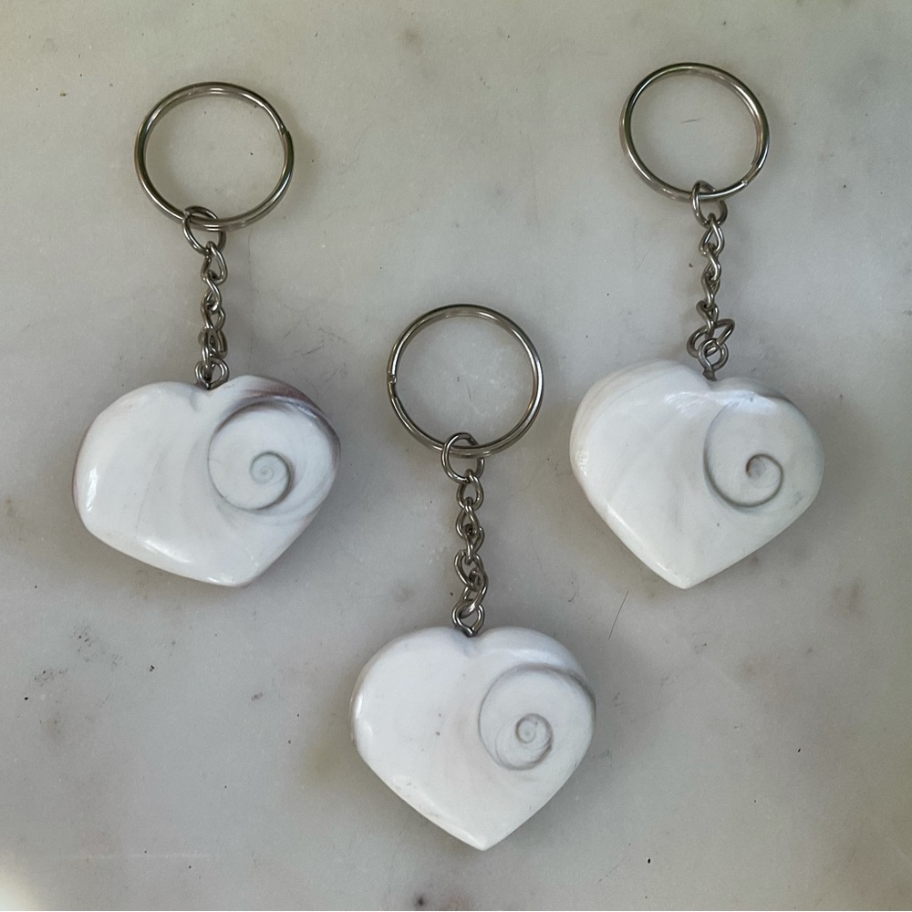 Shiva Shell Heart Key chains